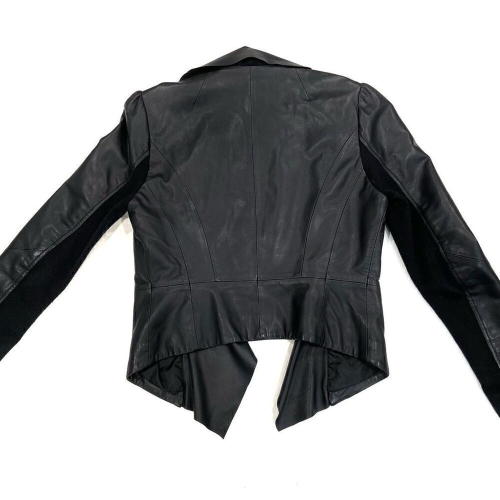 BOD & CHRISTENSEN Leather Waterfall Open Jacket - Picture 4 of 10